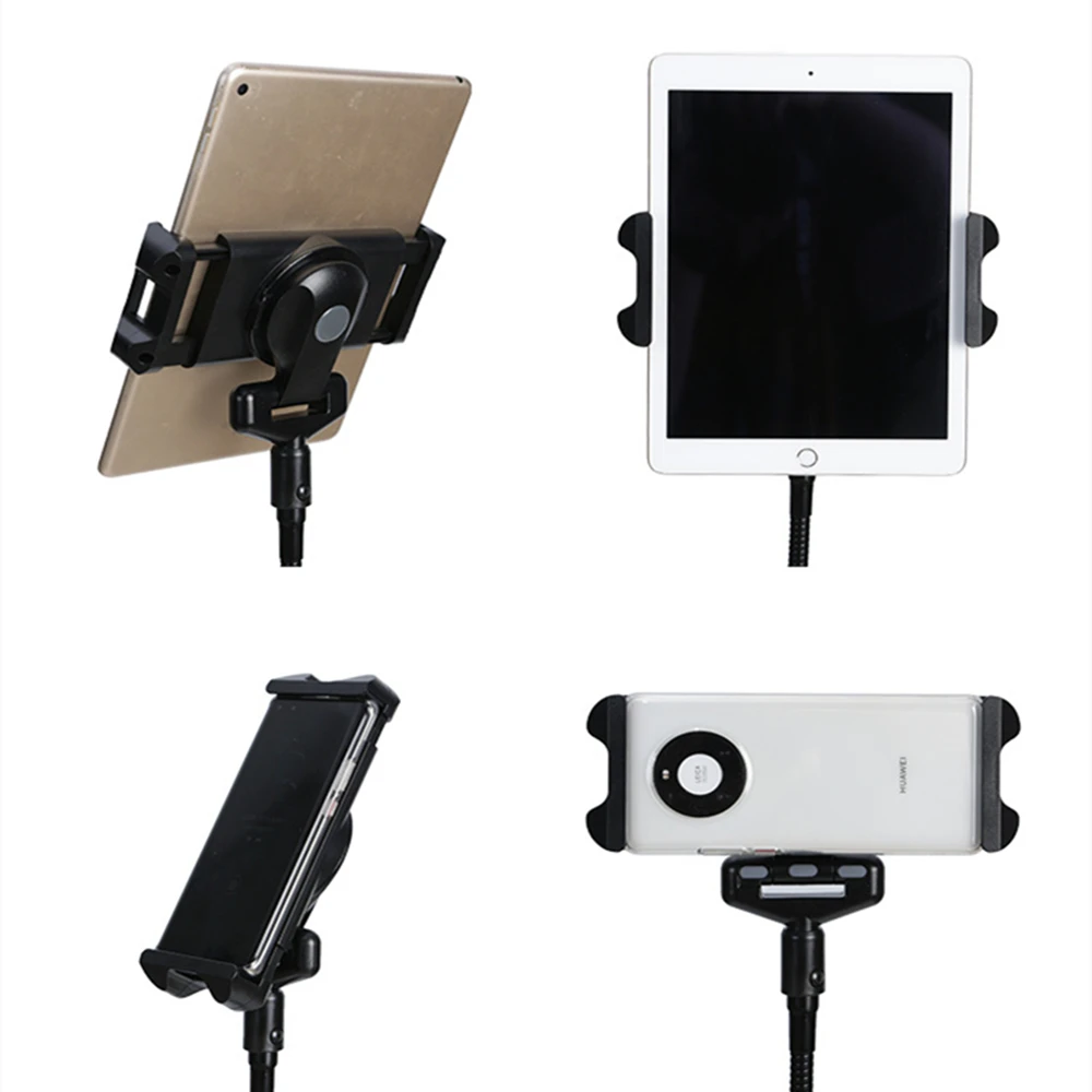 1Set For Ipad Tripod Stand Gooseneck 57-inch Floor Stand For Tablet iPad Floor Stand With 360° Rotating iPad Tripod Mount