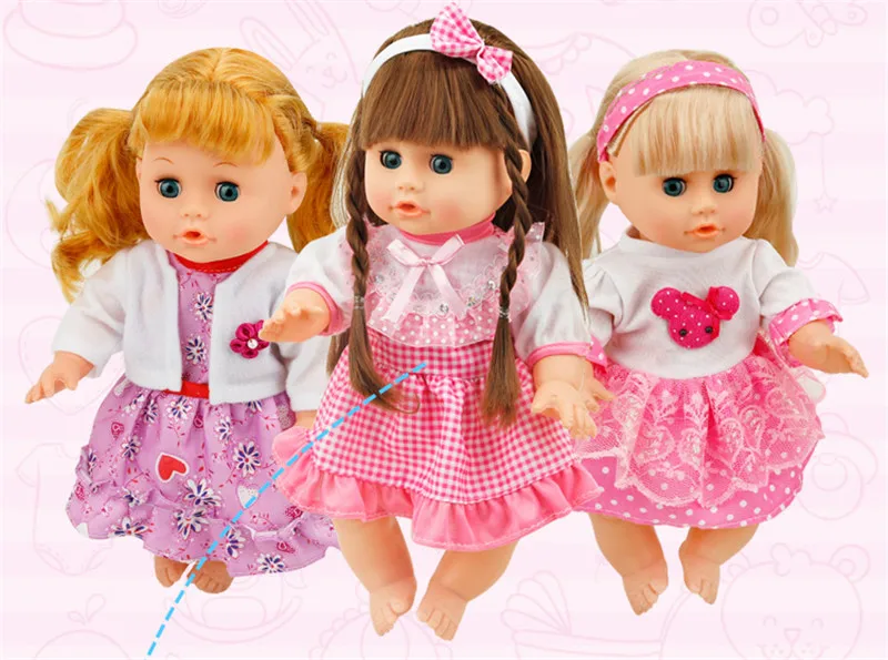 Симпатичные Reborn baby говорящая кукла, винил тела девочка живой с розовым тележка складная коляска симпатичные комплекты одежды для детей, кукла, подарок для девочки