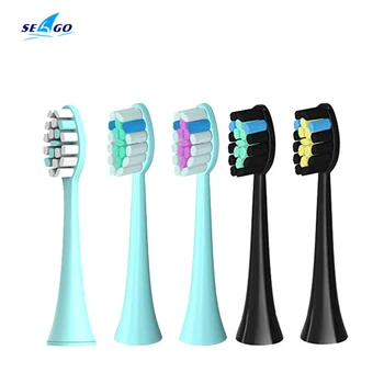 Seago 소닉 전동 칫솔 헤드 교체, SGAGO S2/SG972 YUNCHI Y7 잇몸 건강 미백 브러시 노즐, 5 개