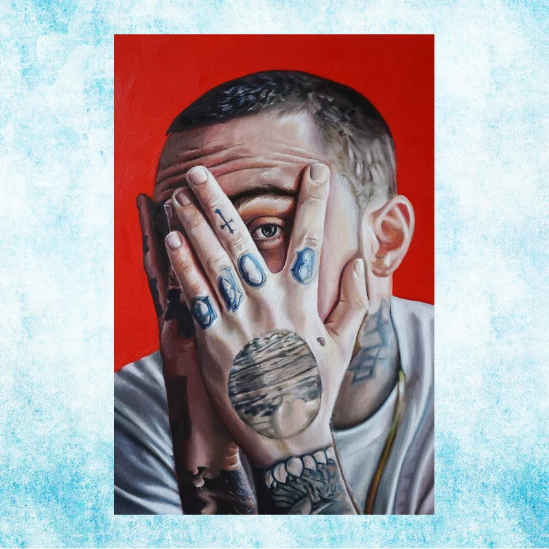 Настенная картина Mac Miller рэп печать на шелковом холсте постер 13x20 24x36 дюймов для