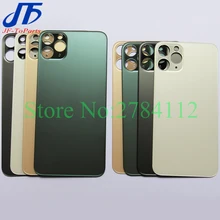 10 sztuk z szerokim dużym większym otworem kamery powrót wymiana baterii szklanej pokrywy dla iPhone 11 Pro Max tylna obudowa drzwi naprawa części