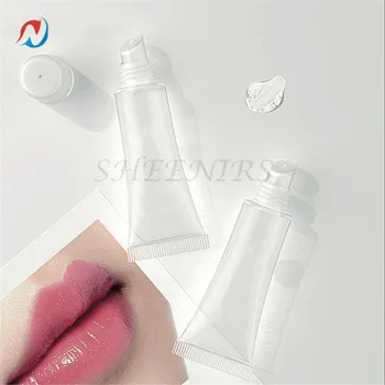 

FreeShip 100pcs 10ml Lip Gloss Tubes Clear Empty Lip Balm Containers Soft Cosmetic Squeeze Tube for DIY Glitter Flavoring Oil