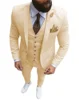 Men Suits Prom Tuxedo Slim Fit 3 Piece Groom Wedding Suits For Men Custom Blazer Terno Masuclino 3 pieces (jacket +vest +pant) 4