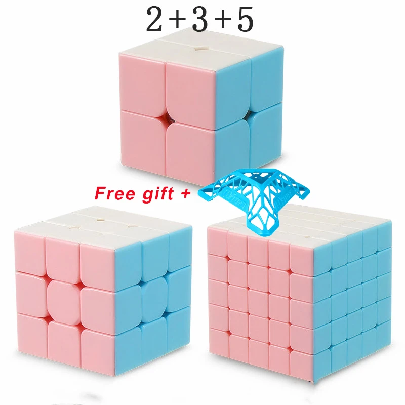 2020 Newest Macarons 2x2 3x3 4x4 5x5 Pyraminxed Magic Cube 3x3x3 speed cube Stickerless Neo Professional Puzzle Toy For Kids 11