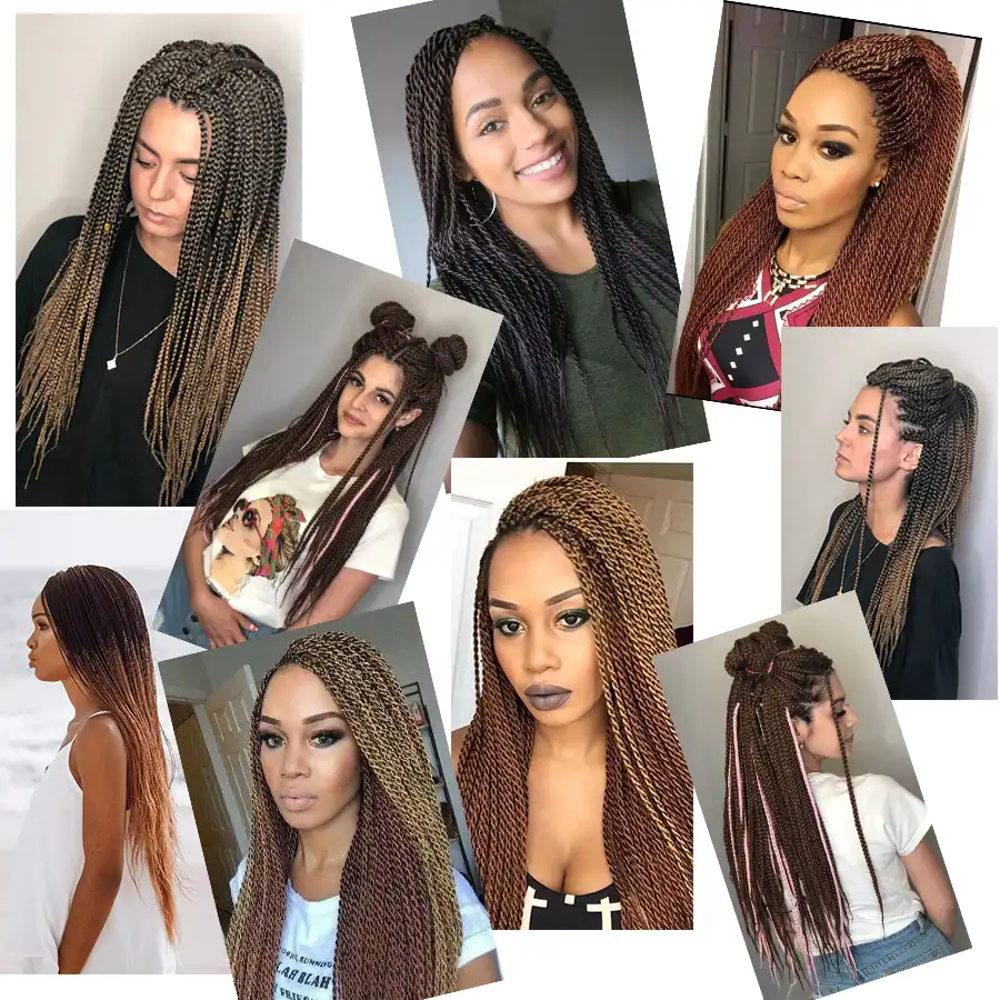 Leeons Hot Selling 18 Senegalese Twist Crochet Braid 30roots Pack