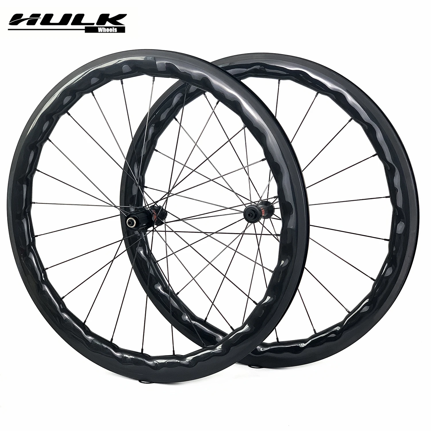 

HULKWHEELS BWS Road Carbon Wheelset 50mm Depth 27mm Width Bicycle Wheels DT SWISS 240s Ratchet EXP System 20-24H Bike Cycling