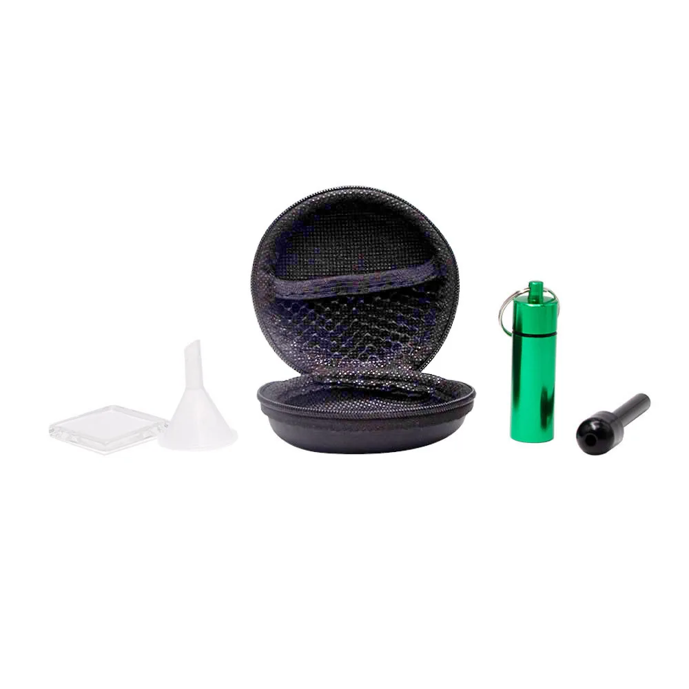 Snuff Set 6# Aluminum Tobacco Pipe Snuff Nose Smoke Pot Snuff Bottle Smoking Set Cigarette Holder