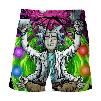 

2020 Newest design Mens Womens shorts Cartoon anime Rick and Morty 3d Print Summer Harajuku Casual shorts beach pants