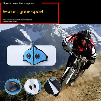 

3pcs Face Mask Activated Carbon Filter Dust Mask PM 2.5 Anti-Pollution Running Training MTB Road Bike Cycling Mask
