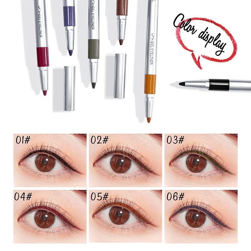 

DEROL Color Eyeliner Pen Not Easy To Smudge Waterproof Eye Makeup Pencil Silky Fast-dry Long-wearing Eye Liner Makeup TSLM1