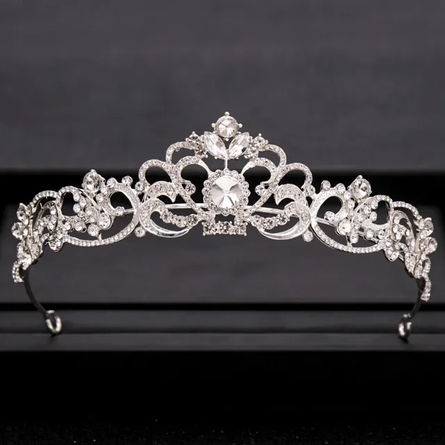 Wedding Crown Hair Jewelry Bridal  Hair Accessories Women Baroque Crown Rhinestones Crystal Tiaras Bride QueenParty Crowns Gift Silver