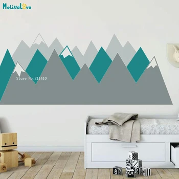 

Quiet Mountains Scattered In Peace Wall Sticker Decals New Born Boy Room Lovely Decor Large Size Art Murals Removable YT2457-6