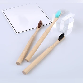 

1pc Bamboo Handle Eco friendly Bamboo Toothbrush Medium Bristles Biodegradable Plastic-Free Oral Care Adults Toothbrush
