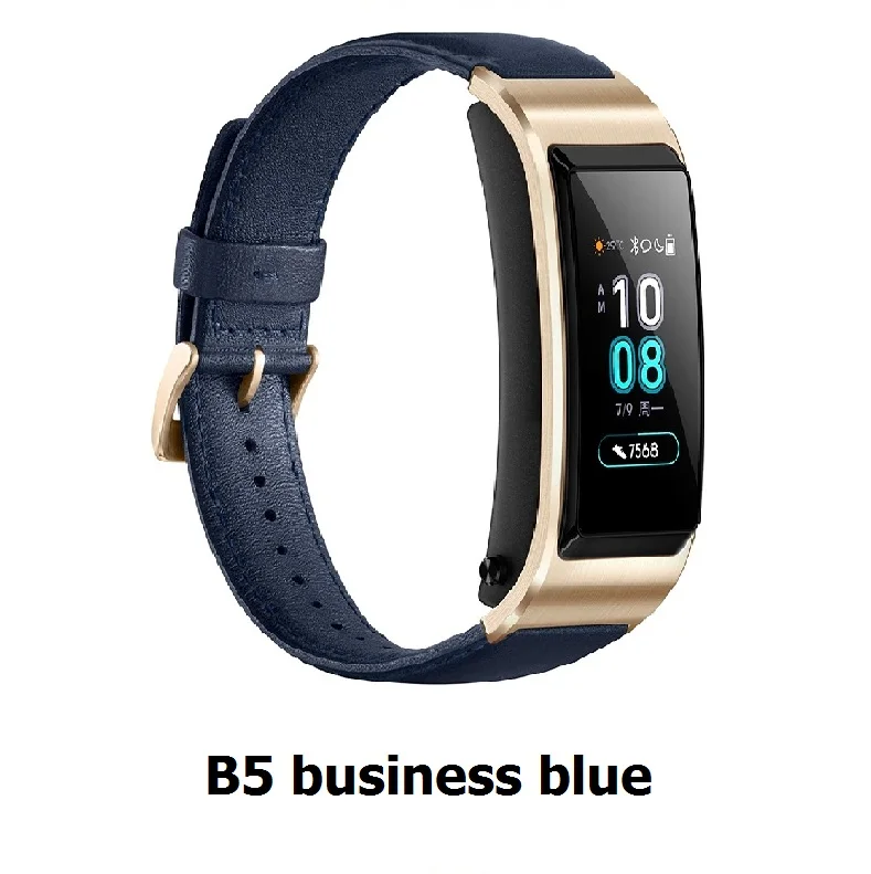 B5 business blue Huawei TalkBand B5 Talk Band B5 Bluetooth умный Браслет фитнес носимые спортивные совместимые смарт-мобильные телефоны устройства браслеты - Цвет: B5 business blue