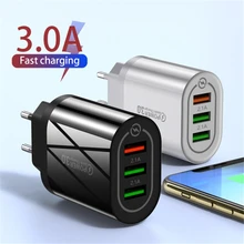 Lovebay 3 порта QC3.0 18 Вт USB быстрое зарядное устройство Универсальный настенный телефон быстрое зарядное устройство s EU/US Разъем для samsung Apple iphone Xiaomi huawei