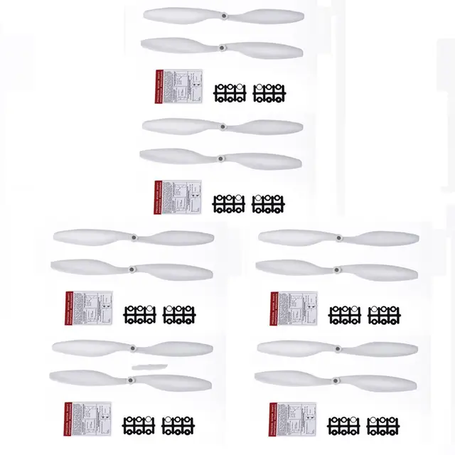 12PCS 1045 Propeller 10in CW CCW 10X45 Props Accessory for F450 F550 Drone DIY Quad-copter RC Blade Spare Parts Wing Fans white