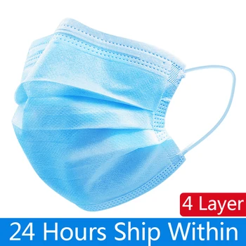 

10pcs/100pcs Hot Sale 3-Layer Mask Mouth Non Woven Disposable Masks Meltblown Cloth Masks Earloops Masks
