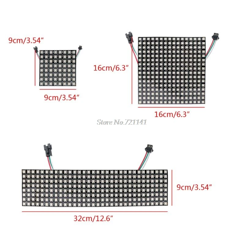 8*8/16*16/8*32 WS2812B панель SK6812 Ragid панель Адресуемая 5050 RGB DC5V черный белый полноцветный экран дисплея Гибкая панель