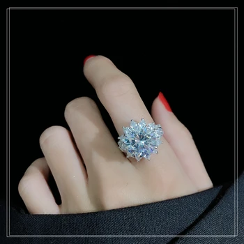 

S925 sterling silver fashion trend shining lady ring circular wedding ring free shipping Party Gift propose Pear shaped