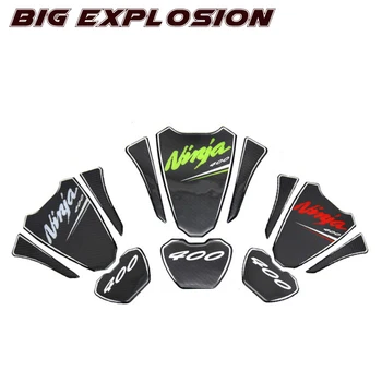 

Fashion Motorcycle Stickers Film Carbon Fiber Gas Fuel Tank Pad Protection Cover Reflective Moto Decals For KAWASAKI NINJA 400