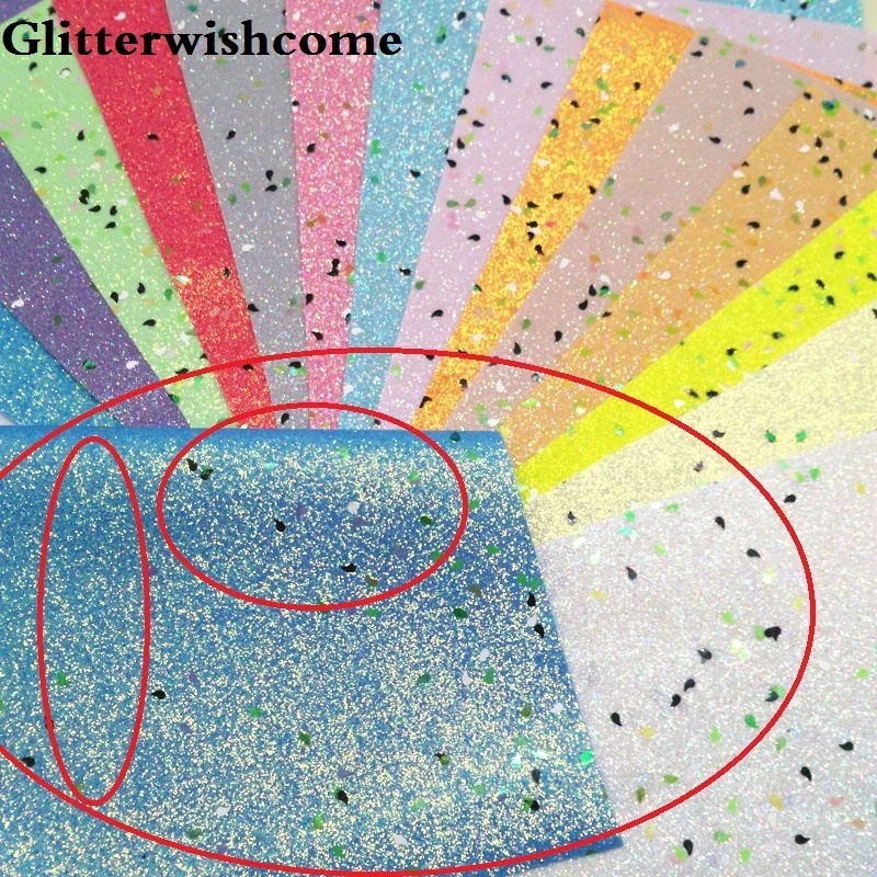 Glitterwishcome 30X134 см мини-рулон, блестящая ткань, винил для бантов Fluo блестящая кожаная ткань винил для бантов, GM220