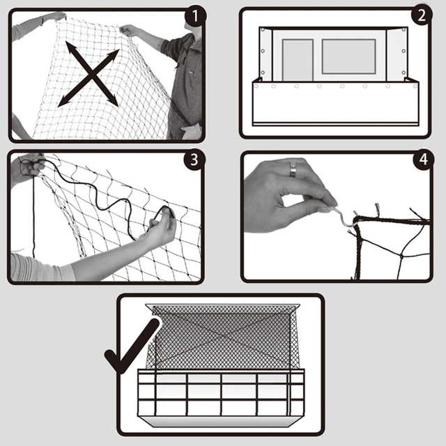 Filet pour chats, filet de protection pour chats, filet pour chats pour le  balcon, 6x3m, transparent