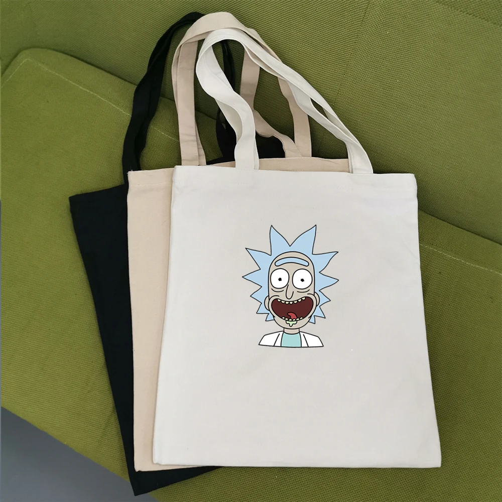 

Travel Canvas Bags Japan Style Foldable Anime Cartoon Character Print Cute Funny Tote Bag Shopping Design Unisex Drop Shipping