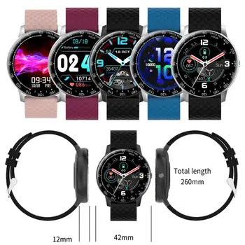 

fashion Smart watch IP67 Waterproof Silicone Band Full Touch Rate Heart Monitor Bluetooth SamrtWach Compatible with Android ios
