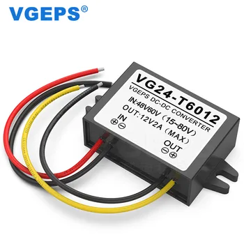 

60V to 12V 2A Step-Down Power Converter, 60V to 12V 24W DC Power Regulator for Automotive Buck