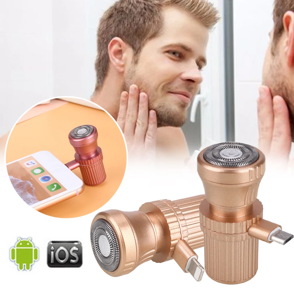 

Shaving Razor Phone Razor Electric Shavers Portable Fashion Cell Alloy Cleaning Instrument for Iphone/Android Usb Outdoor