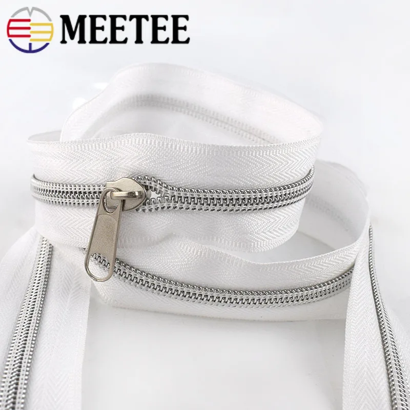 4/8 м Meetee нейлон код со стандартом ISO в Гуанчжоу Китай Золотой зуб катушки молнии для шитья «сделай сам» с открытым концом, сумки для занятий спортом, аксессуары для одежды ZA030