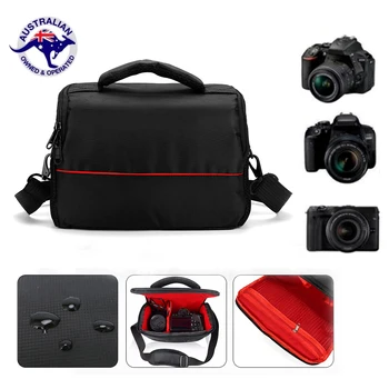 

CLAITE Handbag For DSLR SLR Camera Waterproof Shockproof Nylon Zipper Shoulder Bag Carry Case Hand Carry Two Inside Pockets Soft