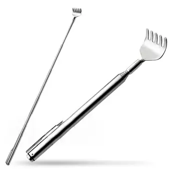 

1pcs Stainless Steel Telescopic Back Scratcher Telescopic Pen Clip Portable Back Scratcher Itch Massage Tool