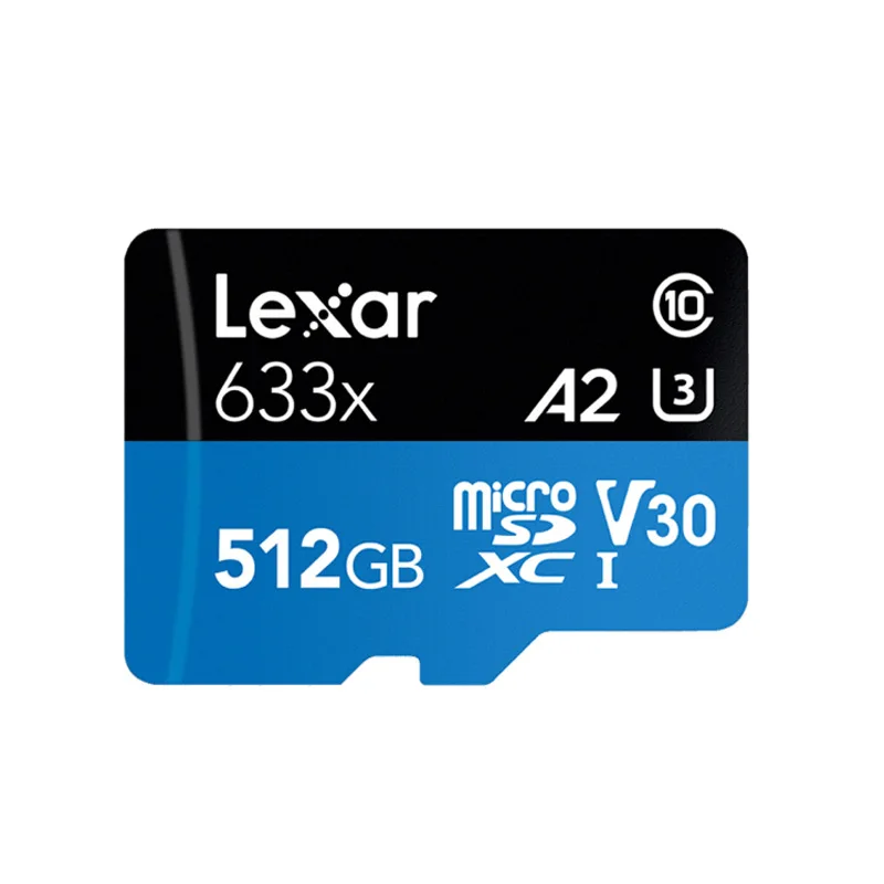 Lexar 128 Гб Micro SD 16 ГБ 32 ГБ карта памяти высокая скорость до Макс 95 м/с 64 Гб класс 10 633x картао де Мемория TF флэш-карта - Емкость: 512GB
