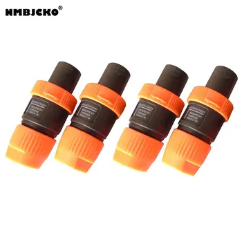 

High quality 12 pcs Speakon 4 Pin Male Plug Compatible Audio Cable Connector Red Color
