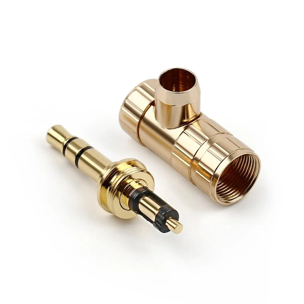 HIFI Headphone Jack 3 5mm Male Audio Connector 3 Pole Stereo Gold Plated Mini Jack Earphone Plug Solder Adapter DIY Gold Silver