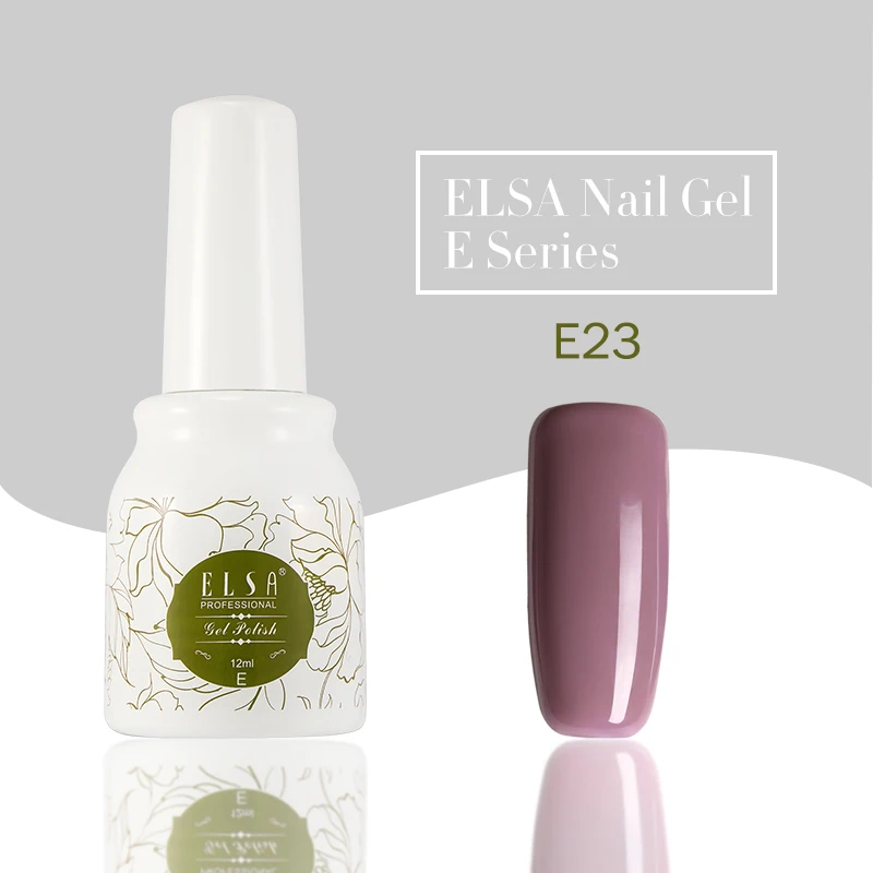 E23 Elsa, 12 мл, Гель-лак для ногтей, для маникюра, Полупостоянный, Vernis, Серия E, УФ светодиодный, Гель-лак для ногтей, впитывается - Цвет: E23