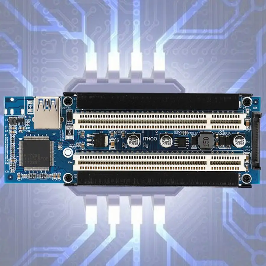 PCI-E для двойной Райзер-карта PCI расширение адаптера для WIN2000/XP/Vista/7/8/Linux