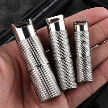 

Double Bottle Titanium Seal Bottles Waterproof Canister Medicine Titanium Alloy Double-layered EDC Bottle Outdoor Tool