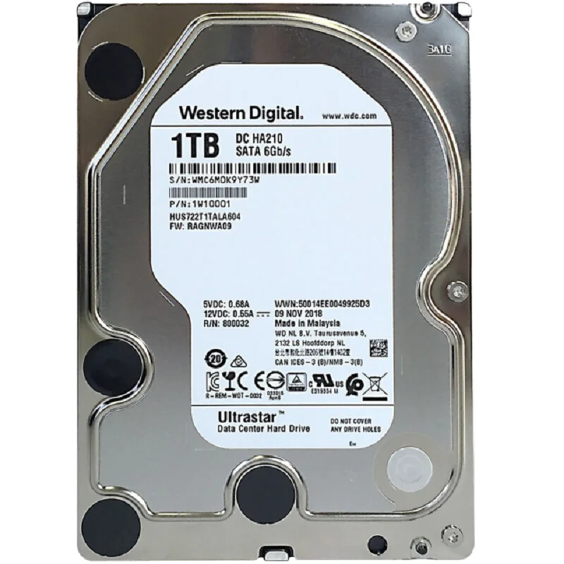 Western Digital 1TB 2TB 4TB 6TB 8TB 10TB Ultrastar DC HC320 SATA HDD 7200 RPM clase SATA 6 Gb/s 256