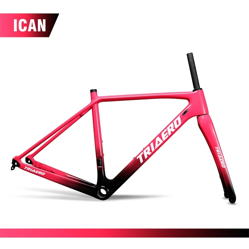 Ican Bikes New Flat Mount Disc Brake Carbon Bicycle Cyclocross Frame