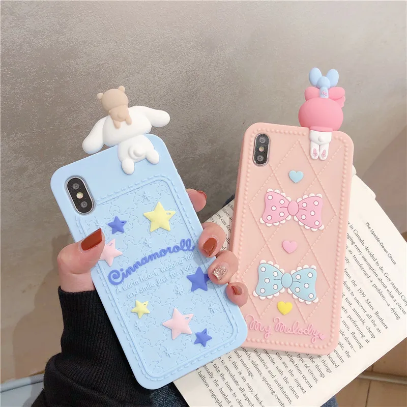 Симпатичный силиконовый 3D мультяшный мягкий чехол для телефона My Melody оболочка