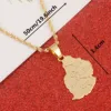 Gold Color Ile Maurice Map Pendant Necklace The Republic of Mauritius Map Charm Jewelry 2