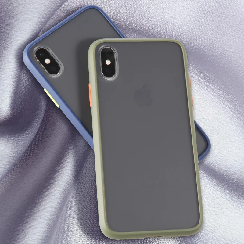 Silicone phone case for iphone XR XS MAX 11 Pro X 6s 7 8 plus matte anti-fingerprint Luxury simple hit color back cover business |