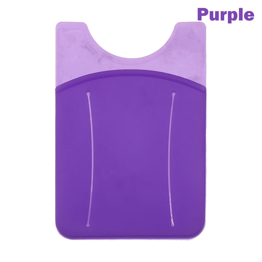 purple Горячая Распродажа модная клейкая наклейка задняя крышка Держатель для карт чехол для сотового телефона держатель для карт Универсальный сотовый телефон кошелек унисекс - Цвет: purple
