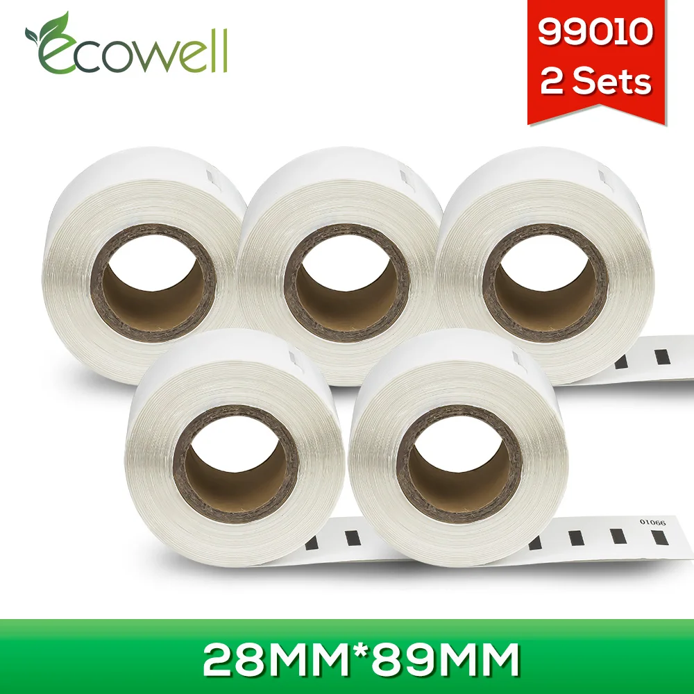 Ecowell 10 рулонов адресные этикетки 99010 совместимые LW совместимы для DYMO LabelWriter 450 Turbo
