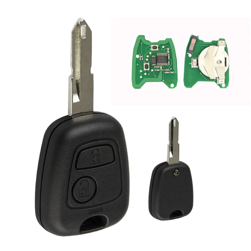 OkeyTech 2 кнопки NE72 SX9 лезвие дистанционный ключ брелок для PEUGEOT 206 Citroen Saxo Picasso Xsara 433