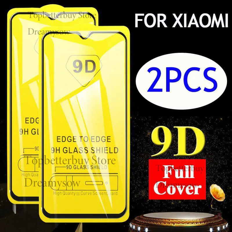 Защитное стекло 9D для Xiaomi Poco X3 Mi 8 9 SE A2 Lite 2 шт. | Мобильные телефоны и аксессуары