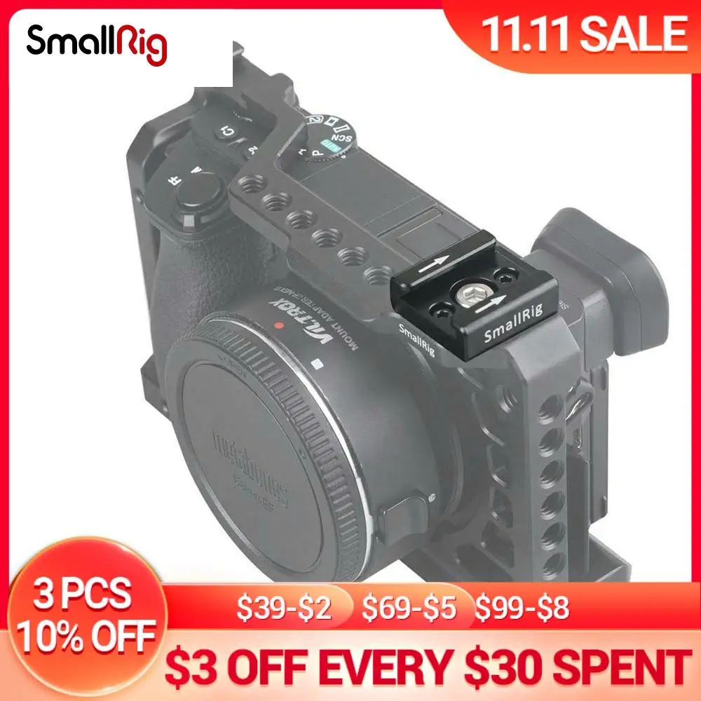 SmallRig Cold Shoe Adapter Standard Shoe Type 1/4 and M2.5 Screw Hole Camera Accessories 1241