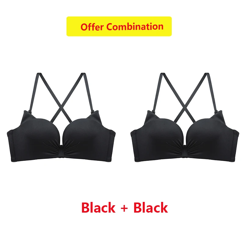 Бежевый Sexy Lingerie Cat Ear Pattern Beauty Back Gather Bra Small Breast Thickened Wire Free Underwear For Girls 32/70-38/85 A B Cup - Цвет: Бежевый
